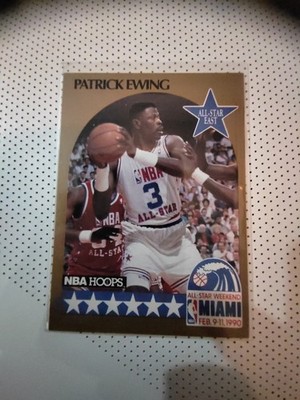 Patrick Ewing New York Knicks Karte Nba Basketball Nba Hoops 1990 All Star