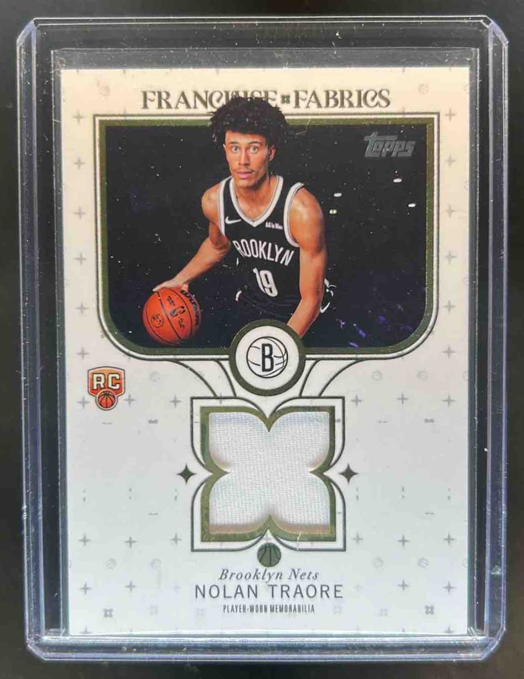 2025-26 Topps Nolan Traore Franchise Fabrics Jersey RC #FF-NT Nets