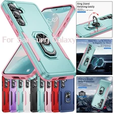 Heavy Duty Case Armor Ring Cover For Samsung Galaxy S25 S24 FE S23 S22 S21 Ultra