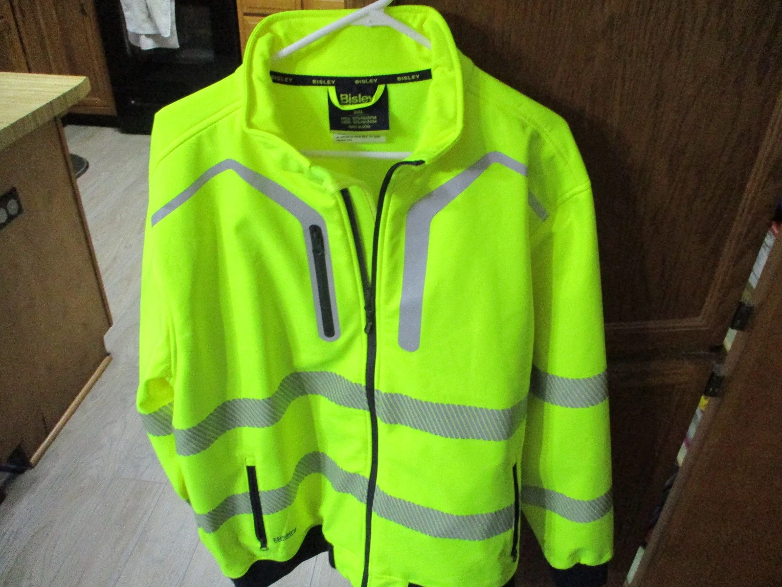 New No Tag Bisley Workwear Jacket Ansi Type R Class 3 Soft Shell,2 XL Excellent! image 7
