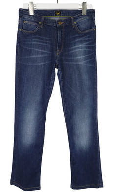 LEE Marion Straight Jeans Women's W30/~L30 Fade Effect Whiskers Zip Fly Stretch