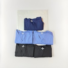 Bundle Lot of 5: Fundamentals White Swan Short Sleeve Women's Scrub Tops -XL