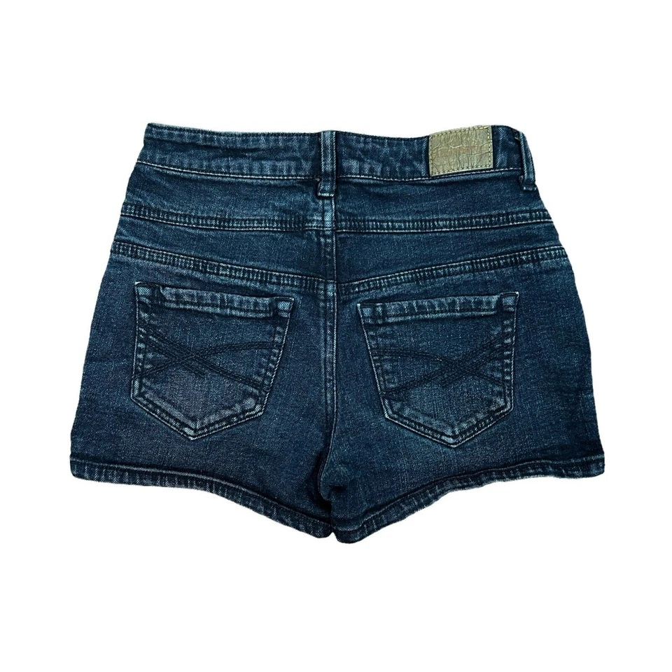 Aeropostale High Rise Shorty Button Fly Denim Shorts Black Size 0 - Image 2 of 4