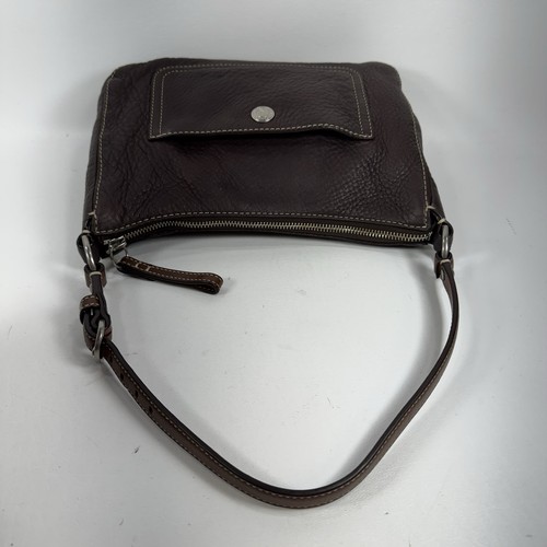 Coach Chelsea Brown Pebbled Leather Shoulder Bag F10890 - Picture 8 of 14