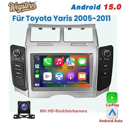 CAM Android 15 64G BT RDS Für Toyota Yaris P9 2005-11 Autoradio Carplay GPS Navi