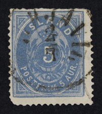 CKStamps: Iceland Stamps Collection Scott#9 Used Perfs Short
