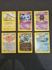 Pokemon Lotto 6 Carte Expedition Holo Reverse E Comuni Gengar/Blastoise/Pikachu