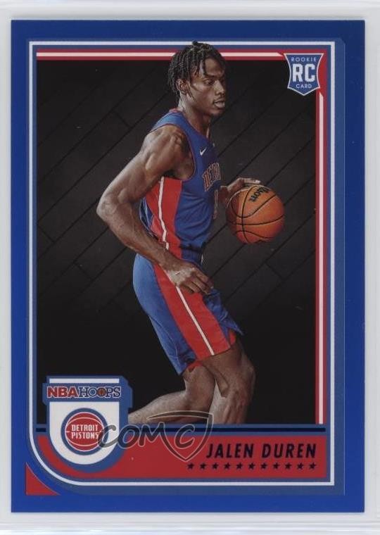 2022-23 Panini NBA Hoops Rookies Blue Jalen Duren #243 0x49