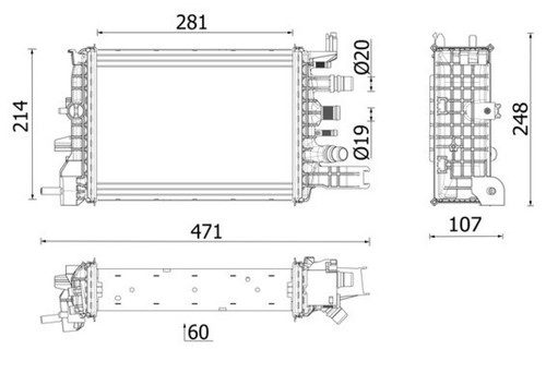 Radiateur Moteur EDA PREMIUM 214100078R Pour RENAULT DUSTER (2010+)