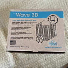 Fresh Products The Wave 3D Urinal Deodorizer Screen Blue Cotton Blossom 10 Count