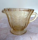 Vintage Yellow Amber Madrid Federal Depression Glass Creamer