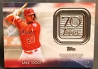 2021 Topps ⭐70th Anniversary Logo Patch Card⭐ #7OLP-MT Mike Trout LA Angels 😇