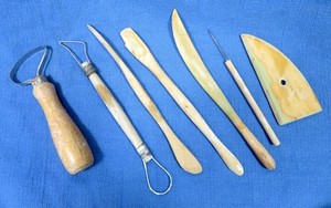 Vintage Ceramic Clay Pottery Tools lot of 7 Sculpting Modeling