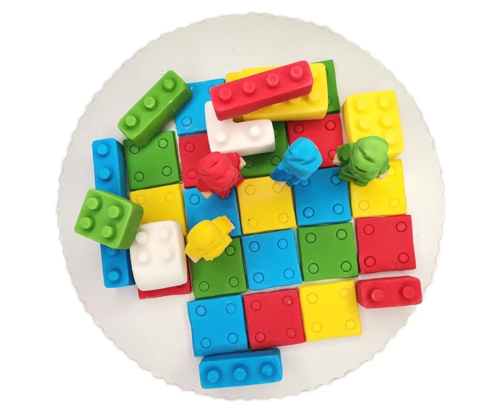 Cake set blocks karate people tiles - Image 3 of 4