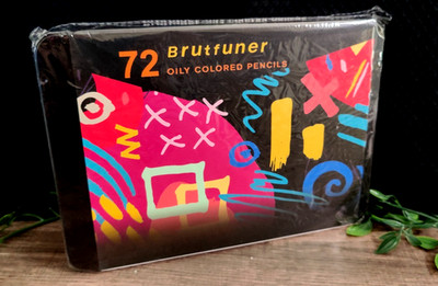 Brutfuner 72 Set Colored Pencils with Tin Case | Square Barrel Art Coloring