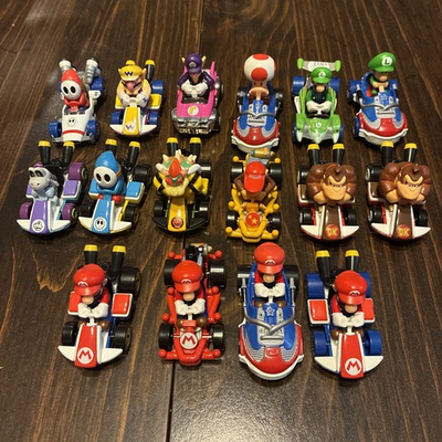 #ad #ad Mario Kart Lot 16 Hot Wheels Luigi Wario Waluigi Bones Shy Kong Bowser Toad $49.99