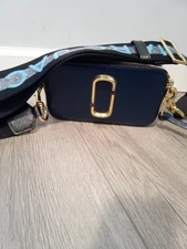 New Marc Jacobs leather Snapshot collection Blue crossbody bag J Marc logo