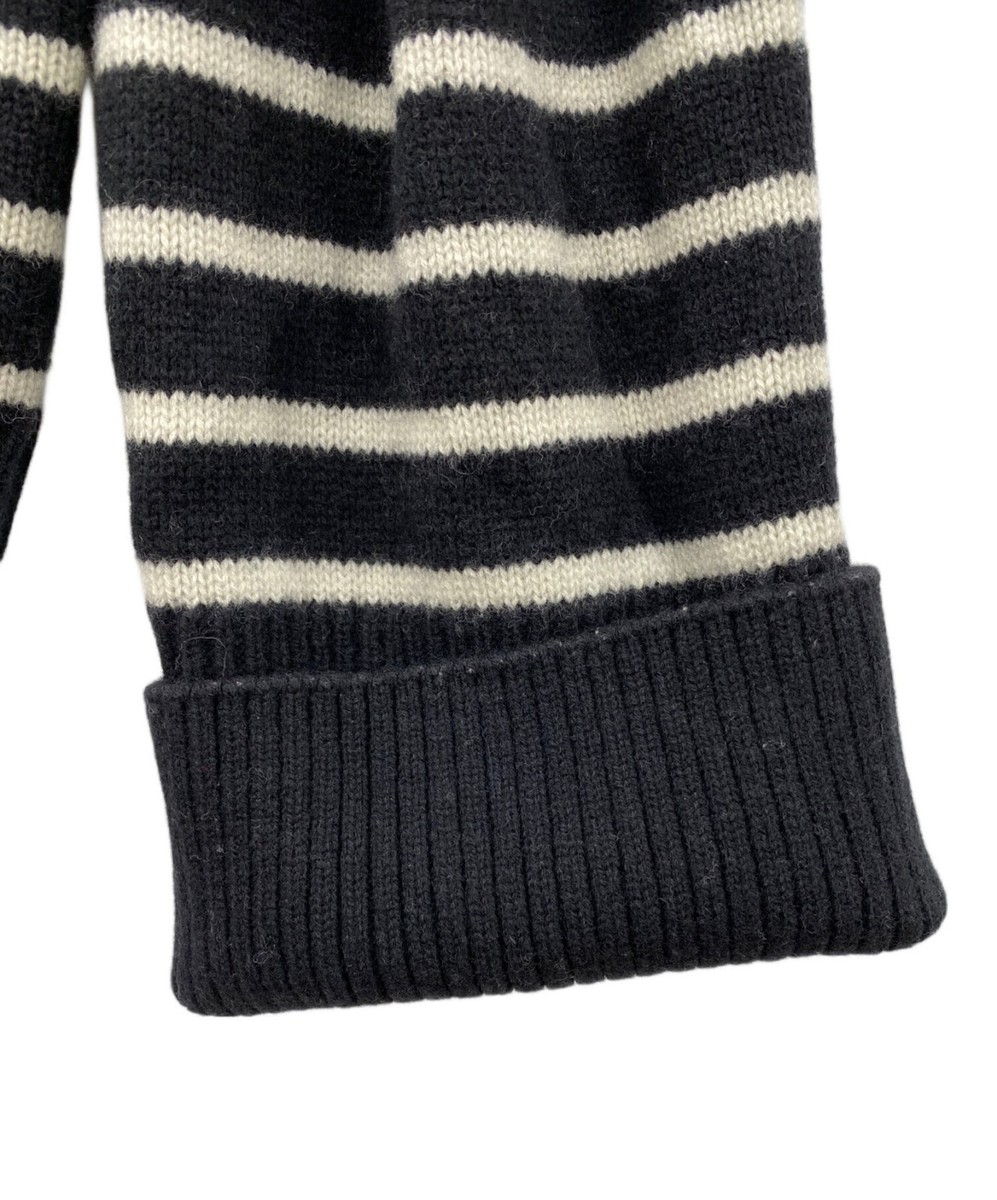L'appartement GOLD BUTTON V/N CARDIGAN - Black x White Ext L'appartement GOLD BUTTON V/N CARDIGAN - Black x White Ext