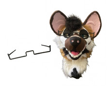 Fursuit Glasses Square Frame 3D Printed PLA