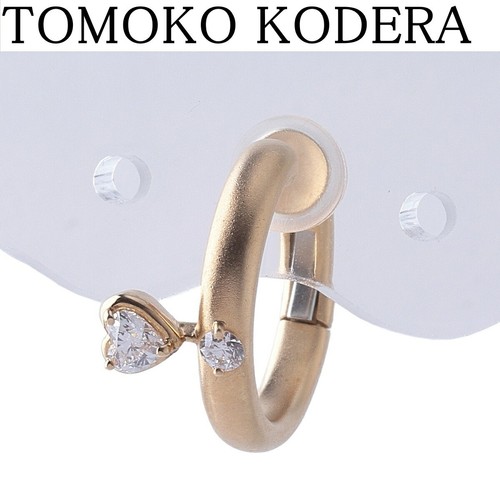 Tomoko Kodera K18 YG Diamond 0.11ct Hoop Ear Cuff Single Earring Japan
