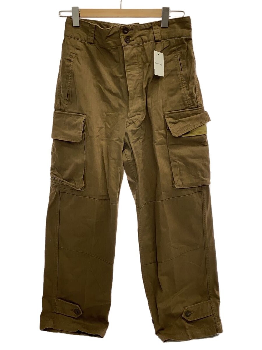 Men's Cotton Cargo Pants KHK Solid Color Casual Trousers-image