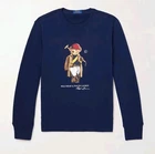 NWT Polo Ralph Lauren Men's Polo Bear Fleece Sweatshirt NAVY LARGE
