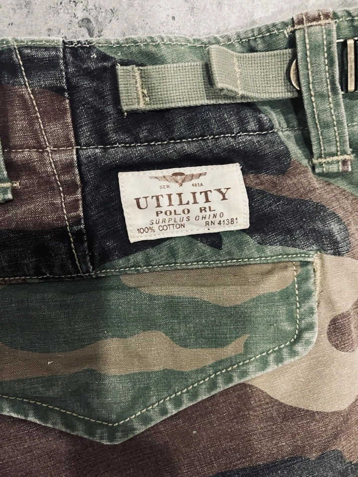 Hombres Polo Ralph Lauren Utility Camo Pantalones Carga 36x32 Foto 3 de 4