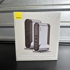 Baseus UnionJoy 14-Port Three-Screen Type-C Adapter BS-OH091 Gray