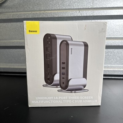 Baseus UnionJoy 14-Port Three-Screen Type-C Adapter BS-OH091 Gray