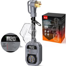 18,000J RV Surge Protector 50 Amp with LED Display, 50 Amp Surge Protector fo...