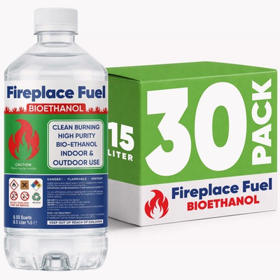 #ad Fireplace Fuel Bioethanol 0.5 L 30 Packs Clean Burning High Purity $89.99