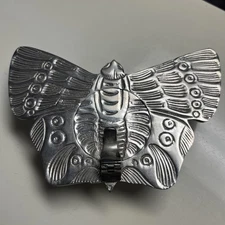 Silver Metal Flip Up Tea Light Candle Butterfly Holder Made in India