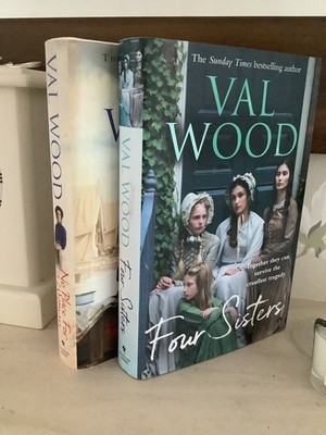 2 book bundle - Val Wood - Hardbacked - four sisters no place woman