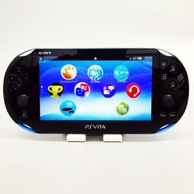 Sony Playstation PS Vita Blue Black PCH-2000 Console only PSV Slim Japan Used