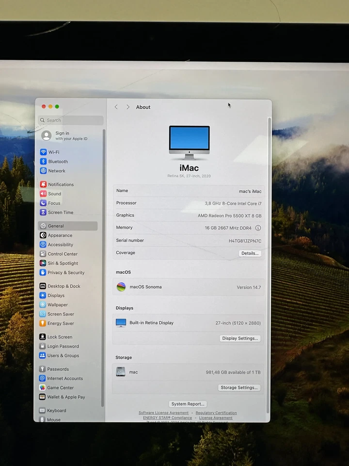 iMac 27" 2020 i7 16gb 1tb SSD - Imagen 2 de 4