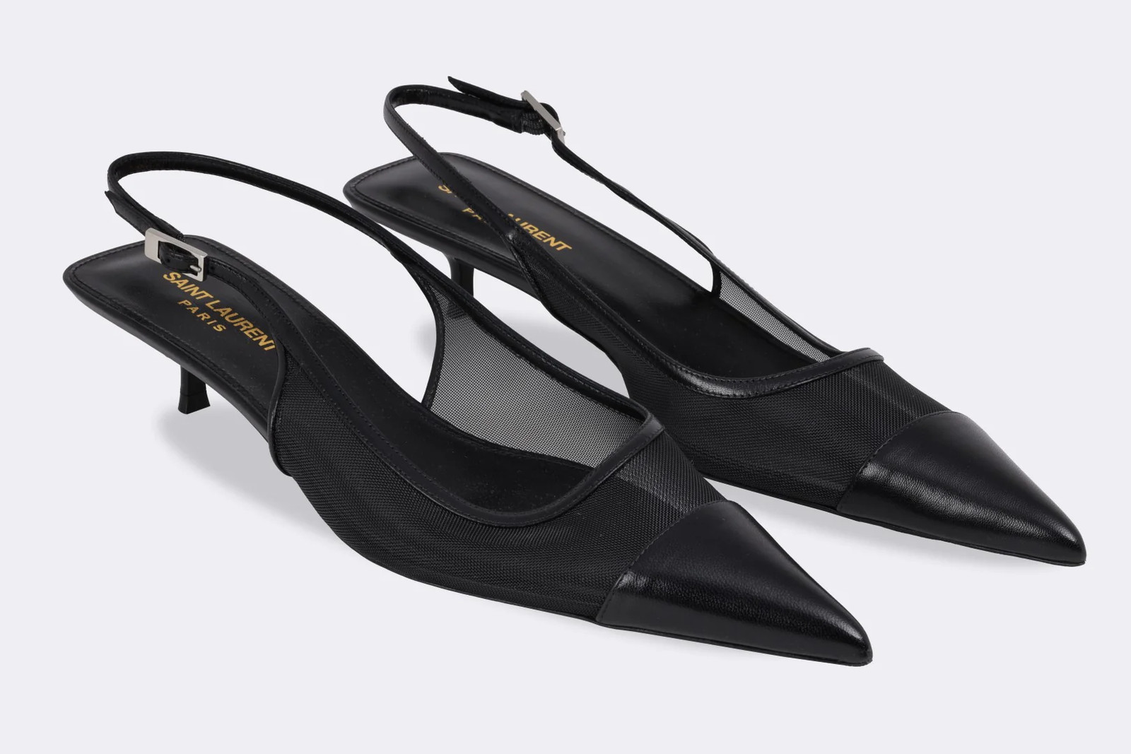 Saint Laurent decolte nere Oxalis slingback taglia 40 5 (mai indossate)