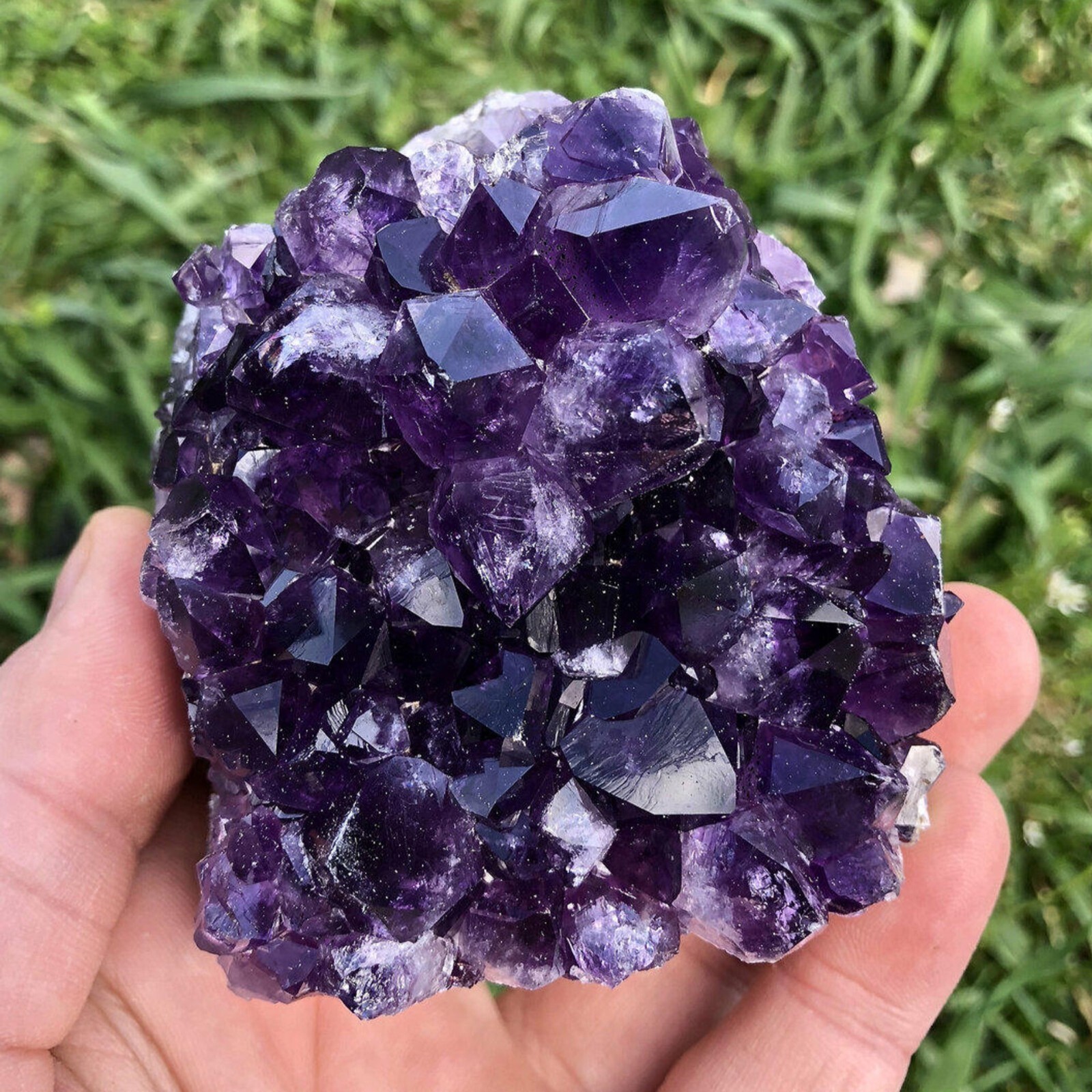 1PCS 80-100g Raw Amethyst Quartz Cluster Specimens Healing Reiki Ornaments