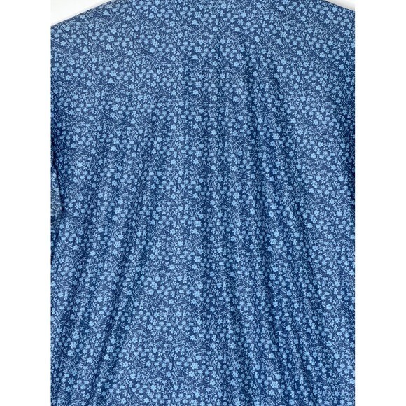 NWOT Collars & Co Floral Featherweight Relaxed Polo Shirt Large Dress Collar