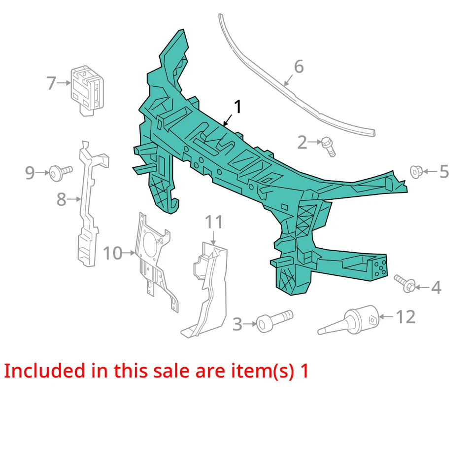 (ТОЛЬКО МЕСТНЫЙ ПИКАП) Основная опора радиатора подходит для 19-24 MERCEDES SPRINTER 2500 2052 - Изображение 3 из 4