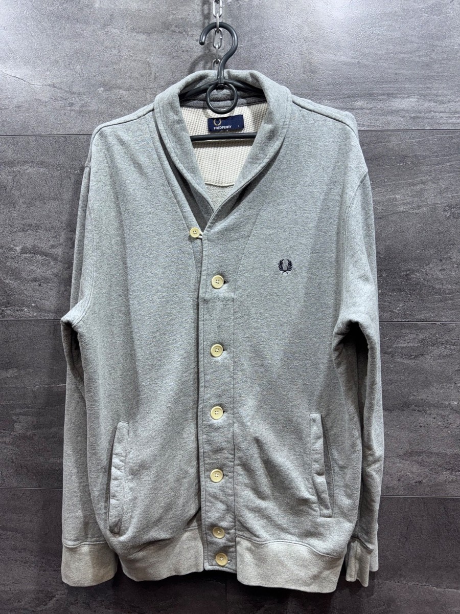 Fred Perry Shawl Collar Sweat Cardigan J9314 Men's Size L | eBay