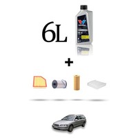 Hoffcar Set Service 4 Filter Und 6L ÖL FüR Volvo V70 II 2.4 D 93Kw Von 2005 Al