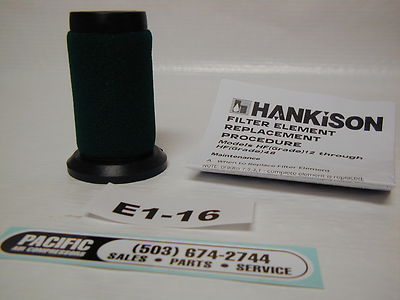 HANKISON ELEMENT E1-16 HF SERIES GRADE 1 MAX OIL REMOVAL FILTER