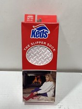 Vintage 1981 Socks Keds The Slipper Sock Ladies One Size Grippysock Pink