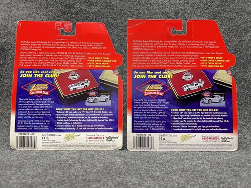 Johnny Lightning lot x2 1941 Willy's Coupe Popular Hot Rodding custom car blue - Picture 4 of 4