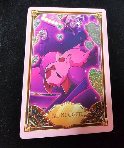 Fat Nuggets 2nd Edition Hazbin Hotel Trading Cards 51/50 SECRET RARE OFFICIAL - Picture 3 of 7