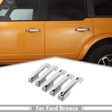 For 2021-2024 Ford Bronco Chrome Exterior Door Handle&Tailgate Cover Trim Decor