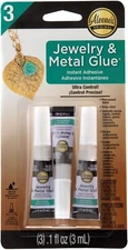 Aleene's Jewelry & Metal Glue 0.1 Oz Pack of 3
