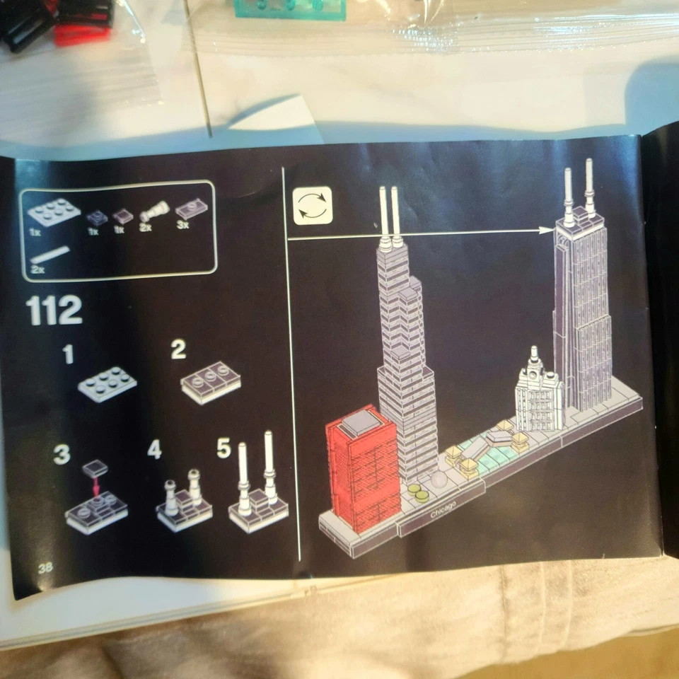 Architecture Skylines Chicago | 444 Pcs, New 100% Complete Set, READ DESCRIPTION - Image 2 of 4