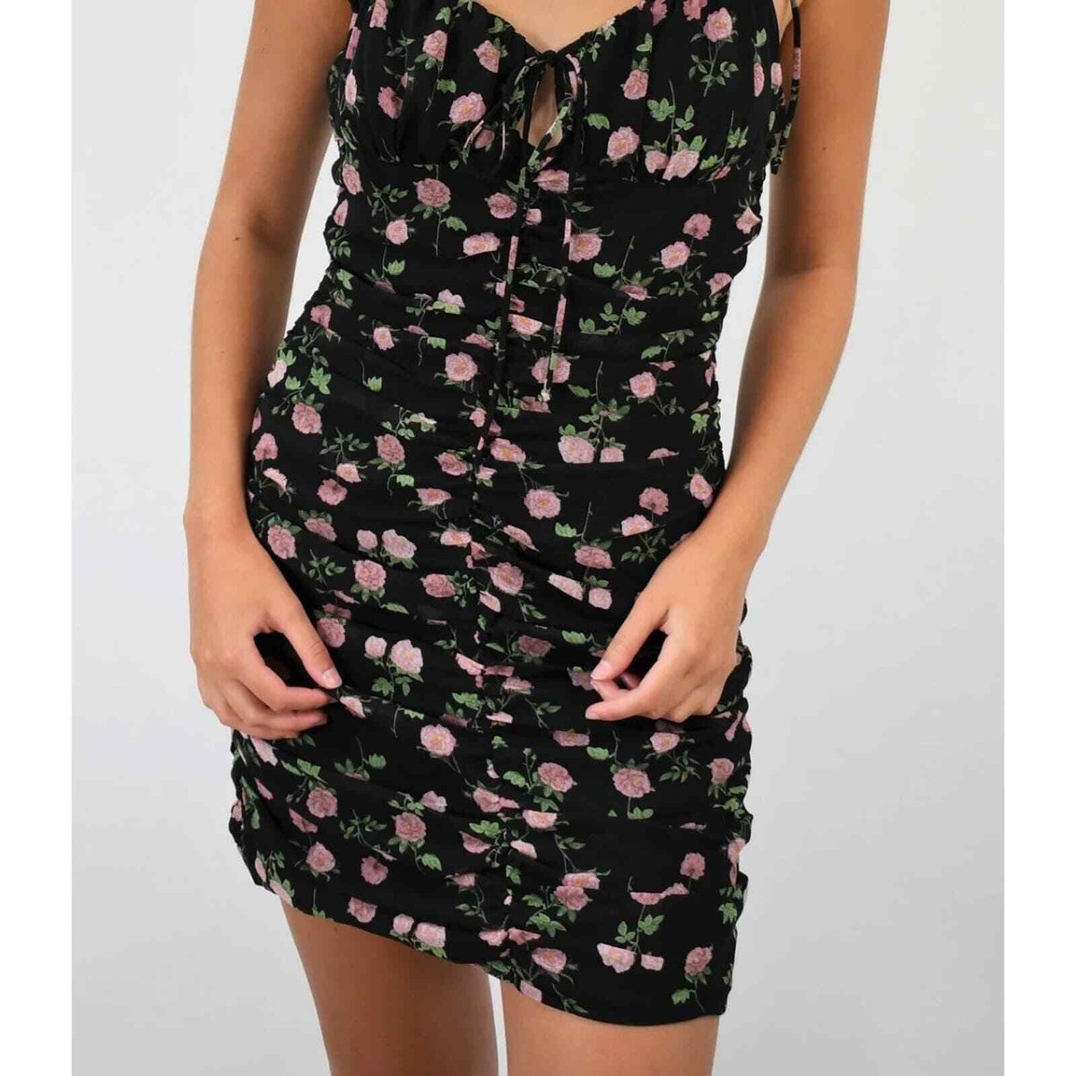 Cotton Candy LA NWT Midnight Roses Ruched Spaghetti Strap Mini Dress Black Sz M | eBay Cotton Candy LA NWT Midnight Roses Ruched Spaghetti Strap Mini Dress Black Sz M | eBay