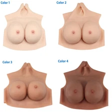 Silicone Breastplate B-H Cup Female Breast Form for Crossdresser Drag Queen TV